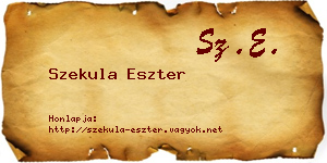 Szekula Eszter névjegykártya